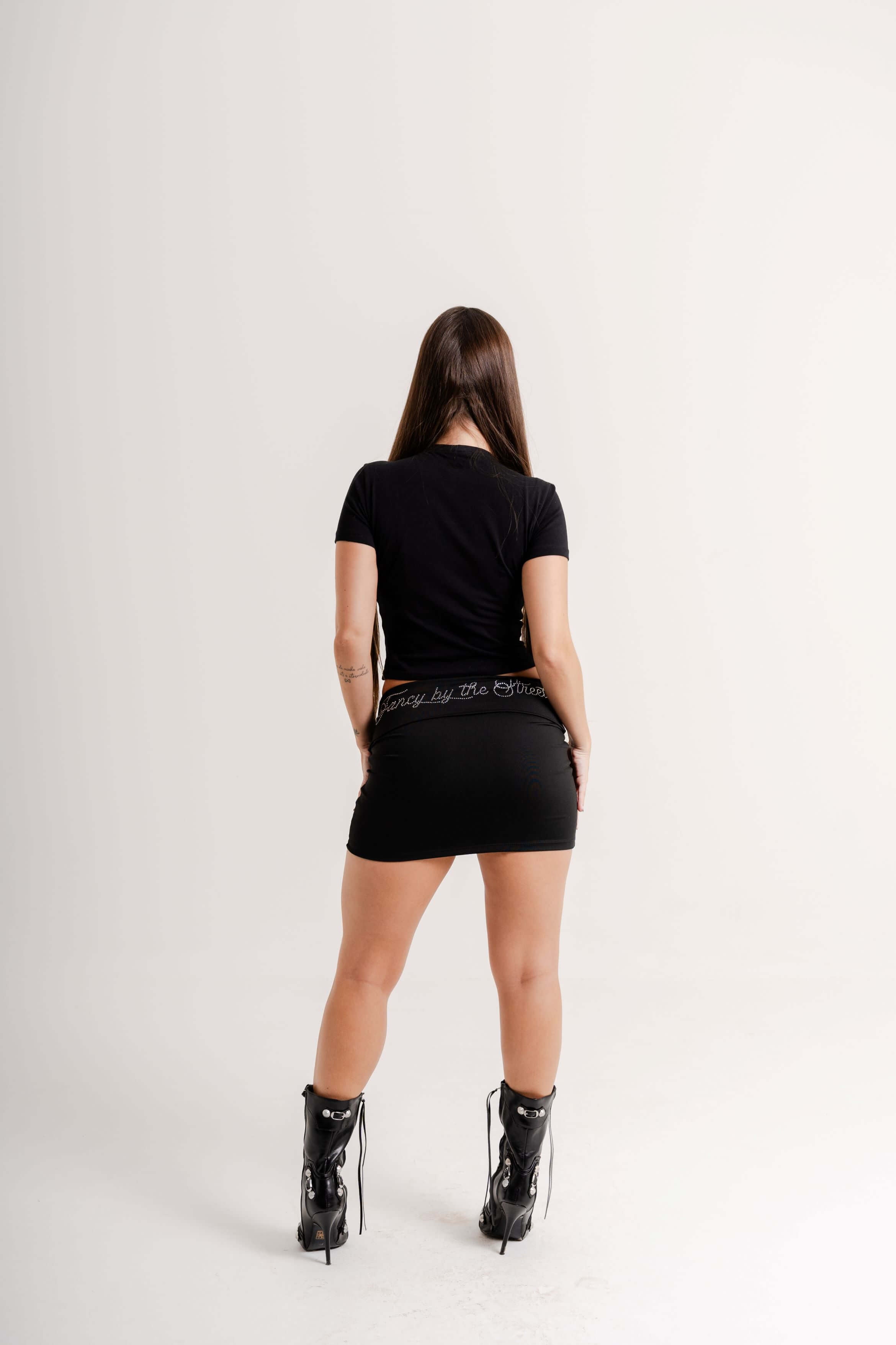 Fancy Mini Skirt Preta