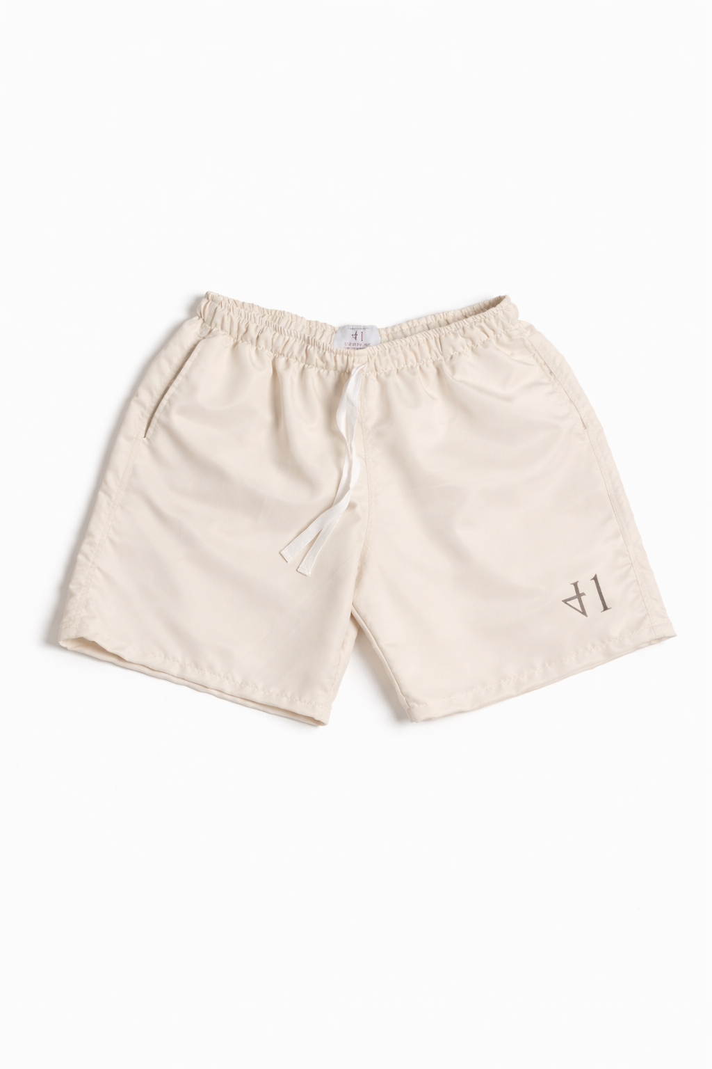 Logo Cream Basic Shorts