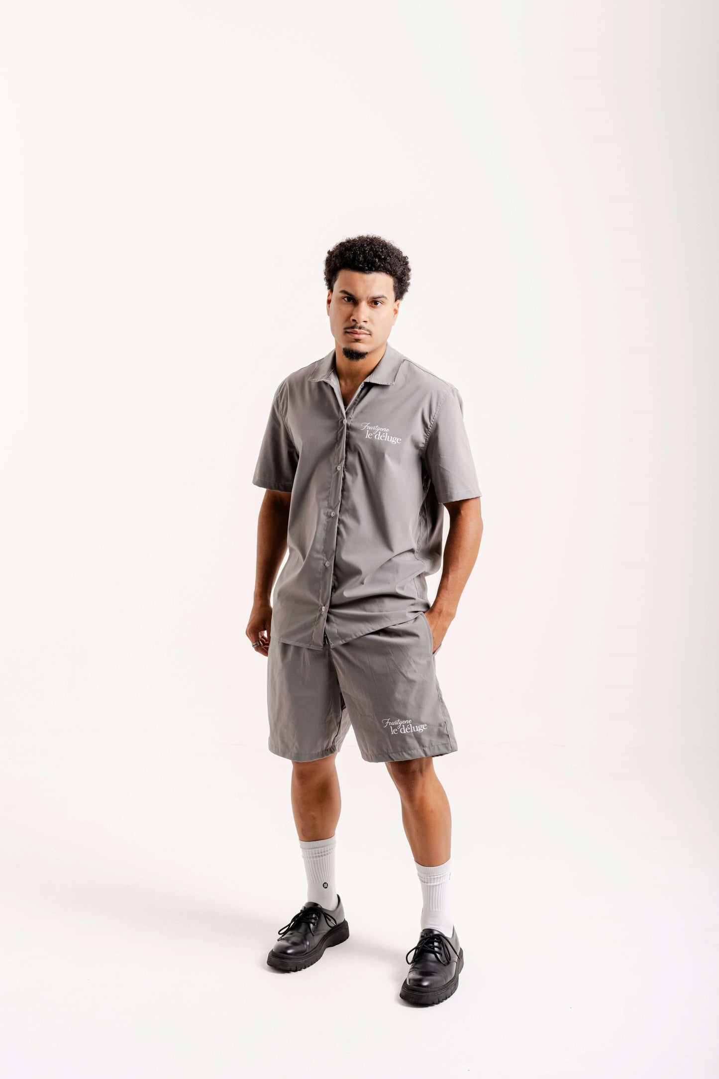 Le Deluge Grey Shorts