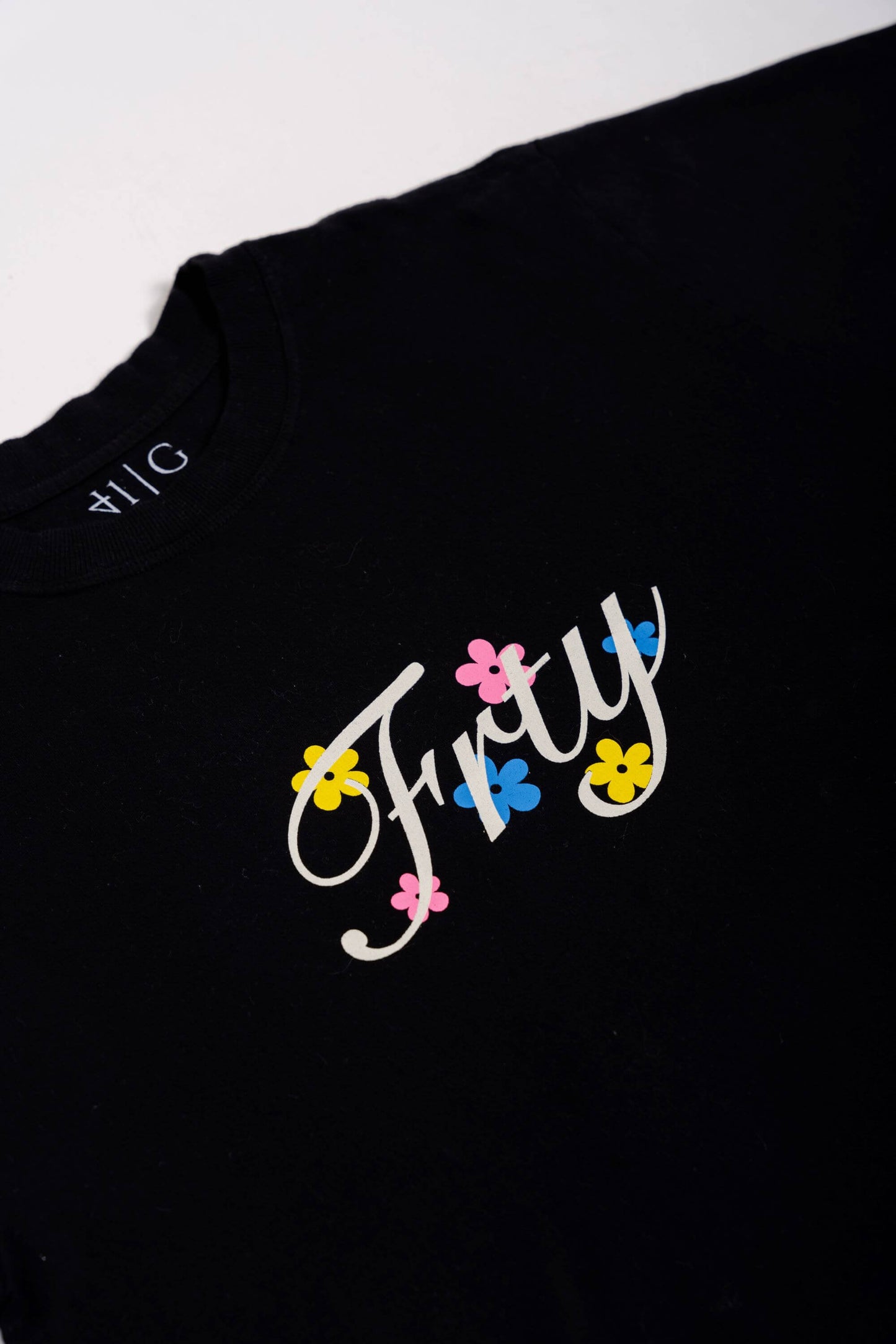 Flowers Black Tee