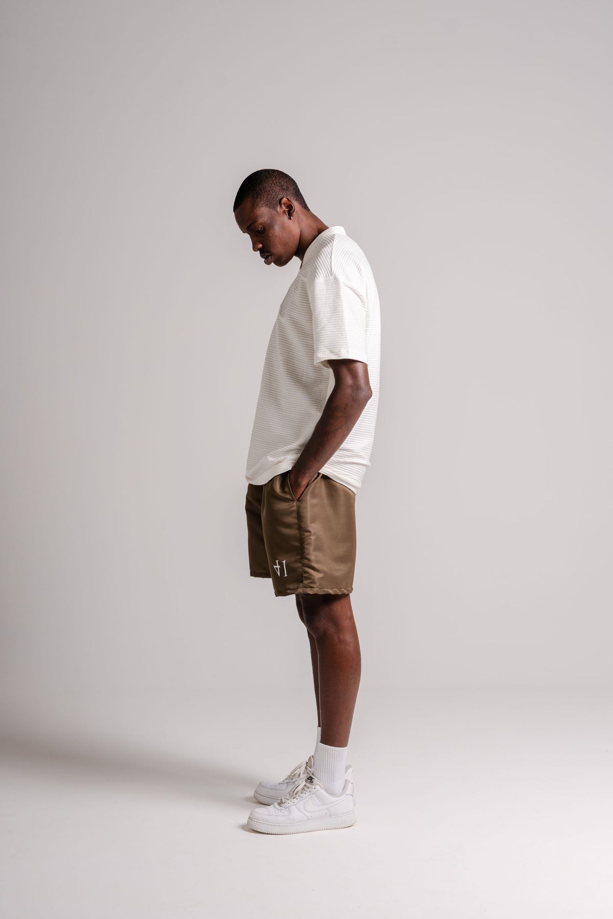 Logo Brown Basic Shorts