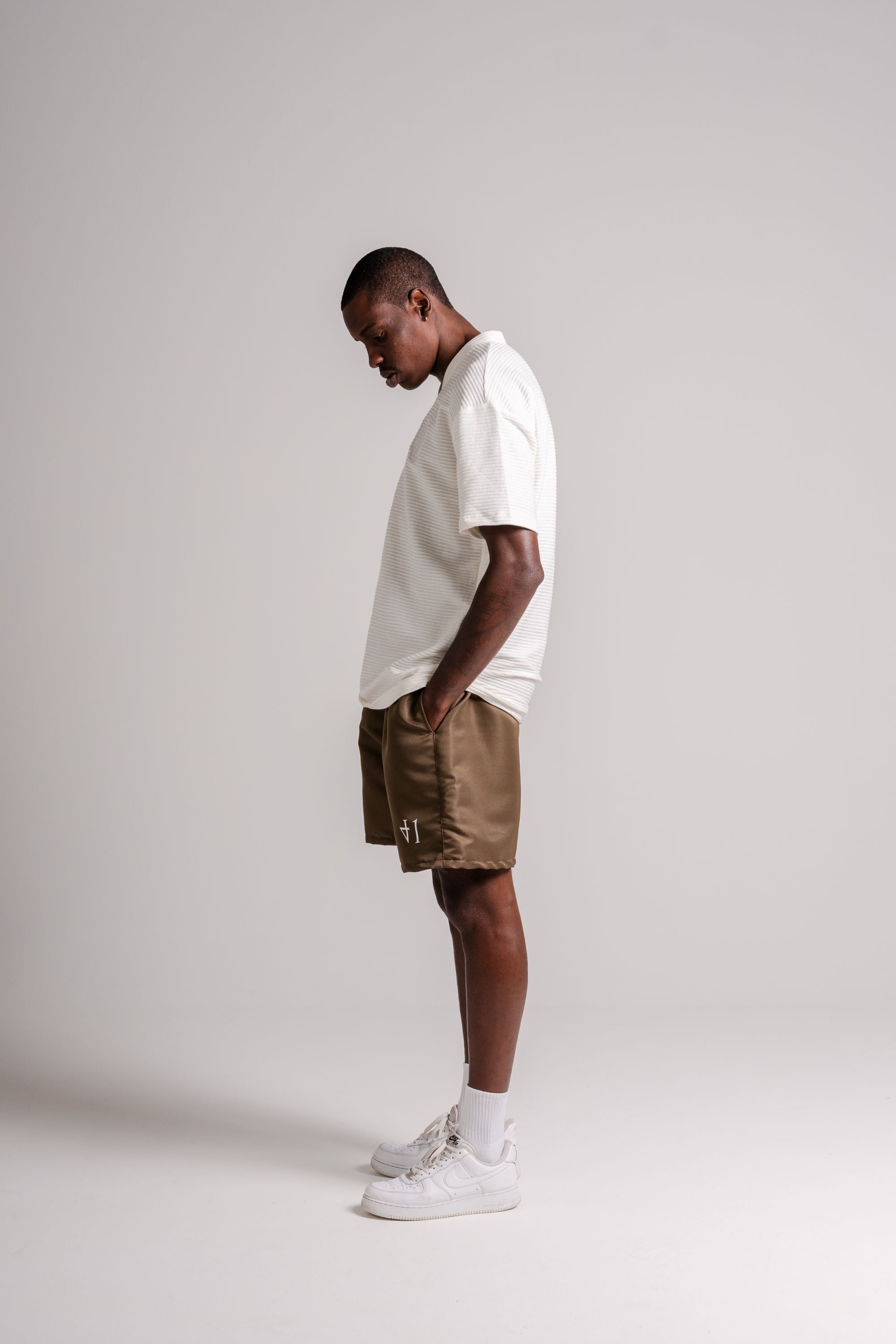 Logo Brown Basic Shorts