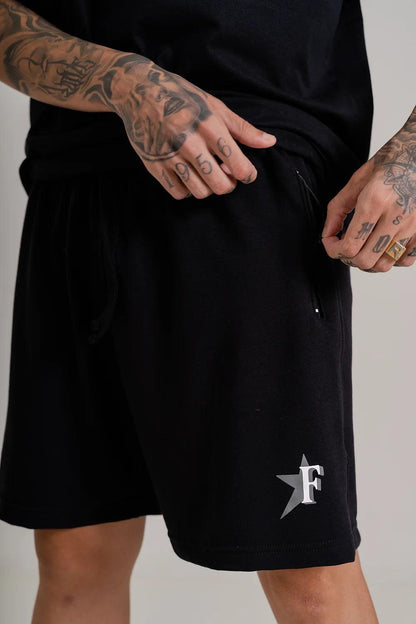 Rising Star Black Shorts - fourtyone