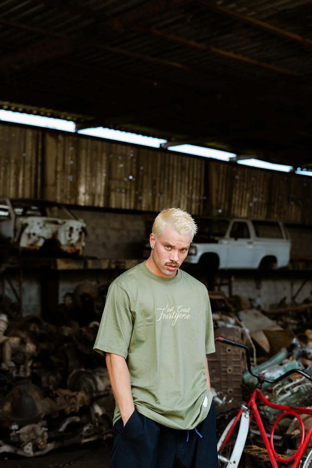 Military Green East Coast Tee - fourtyone