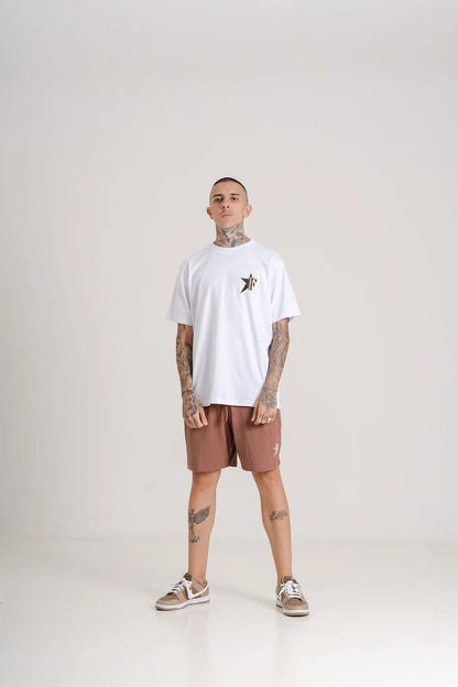 Rising Logo White Tee - fourtyone