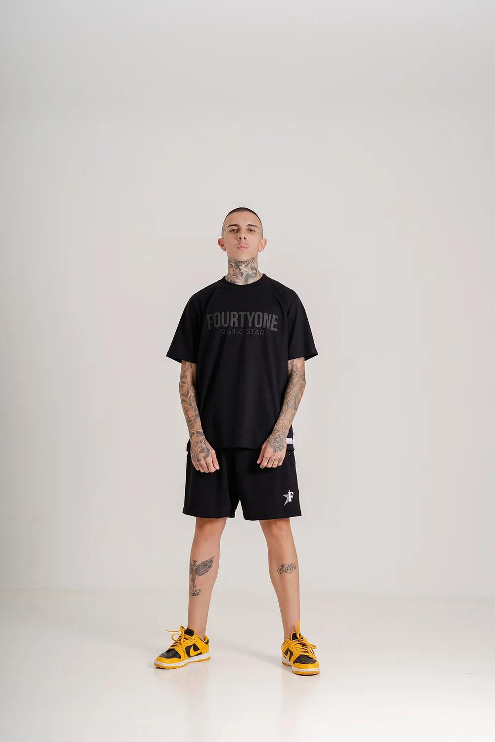 Triple Black Rising Tee - fourtyone