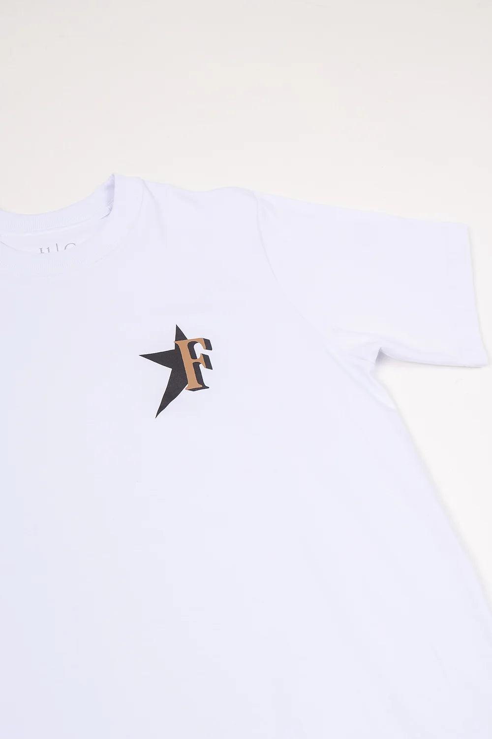 Rising Logo White Tee - fourtyone