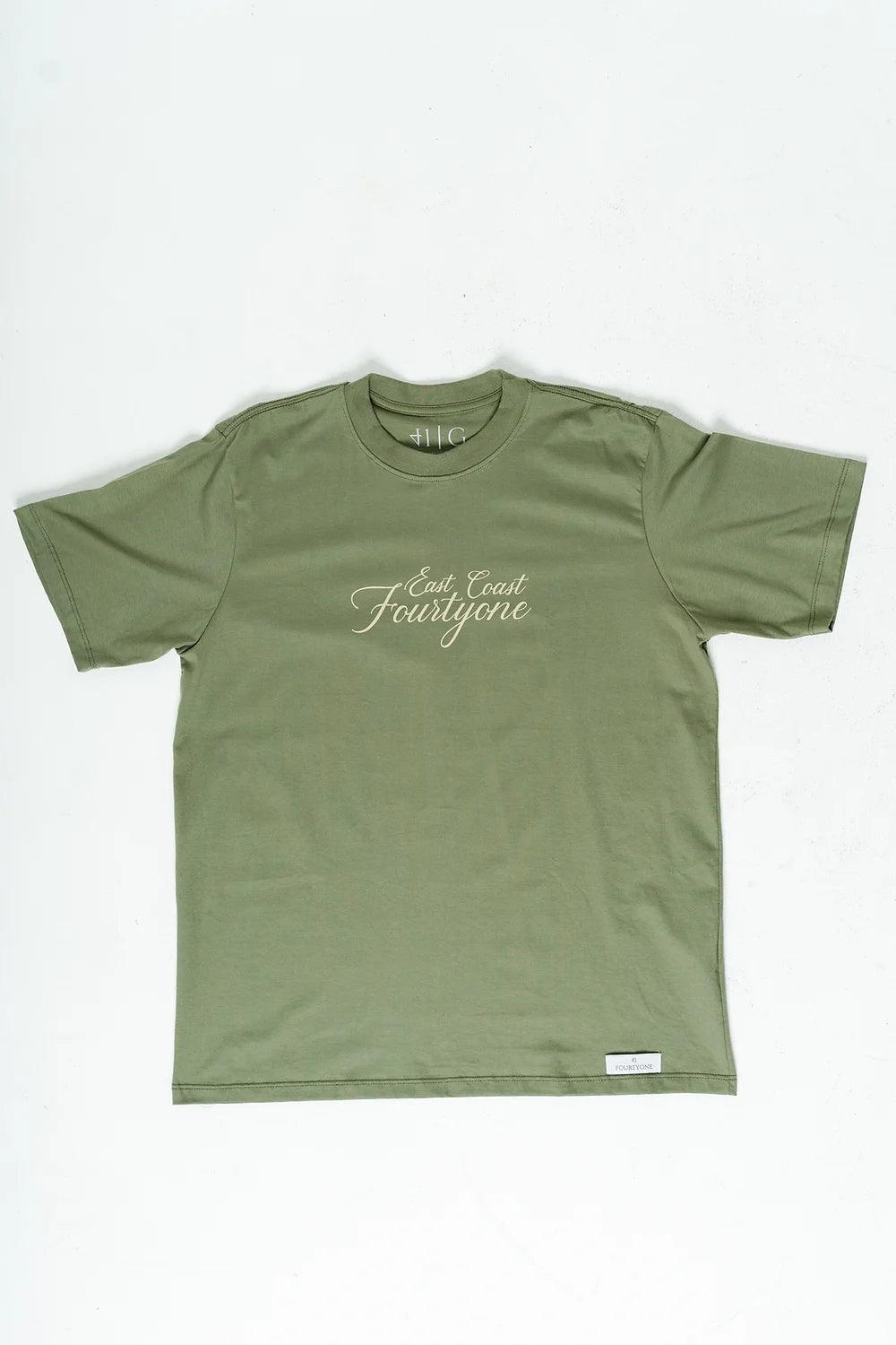 Military Green East Coast Tee - fourtyone