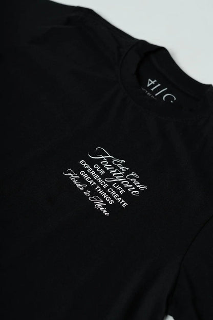 Life Experience Black Tee - fourtyone