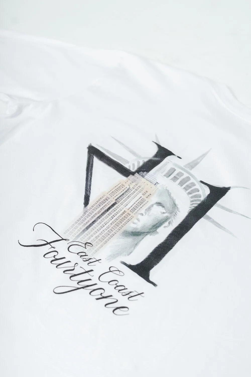 Liberty White Tee by @dog.ink - fourtyone