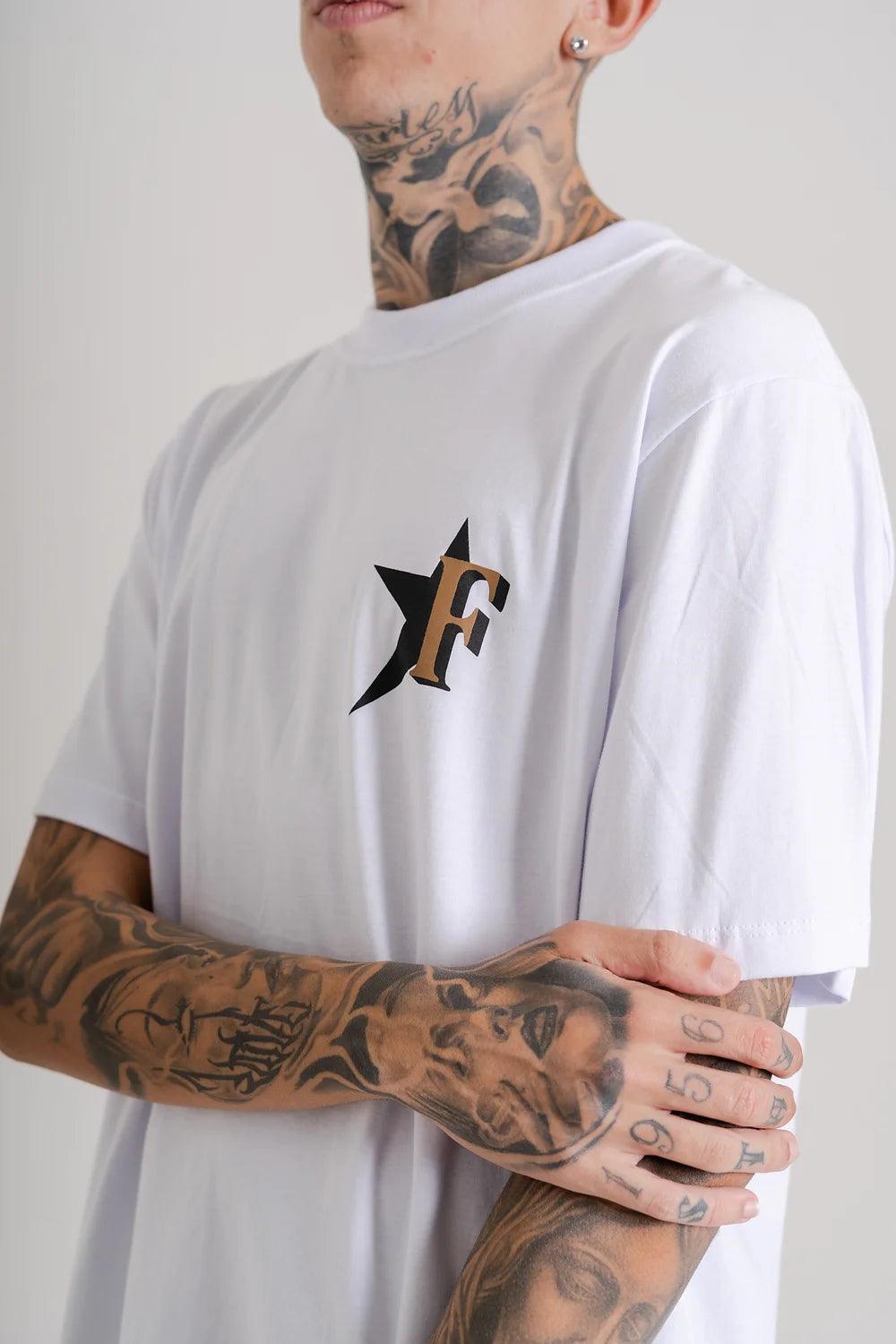 Rising Logo White Tee - fourtyone