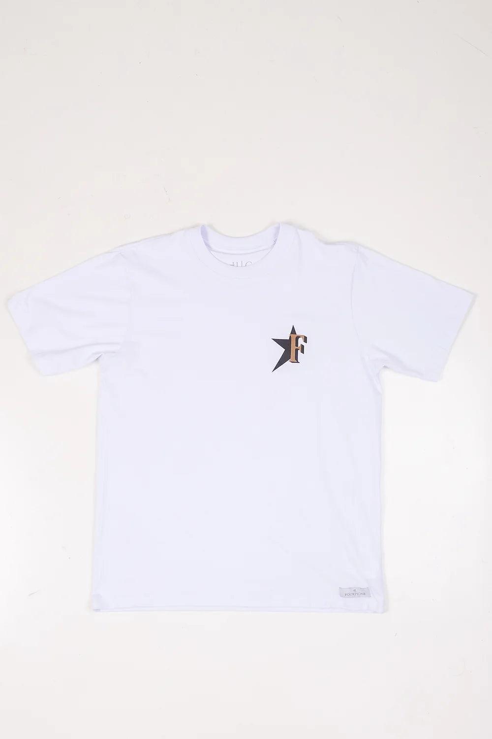 Rising Logo White Tee - fourtyone